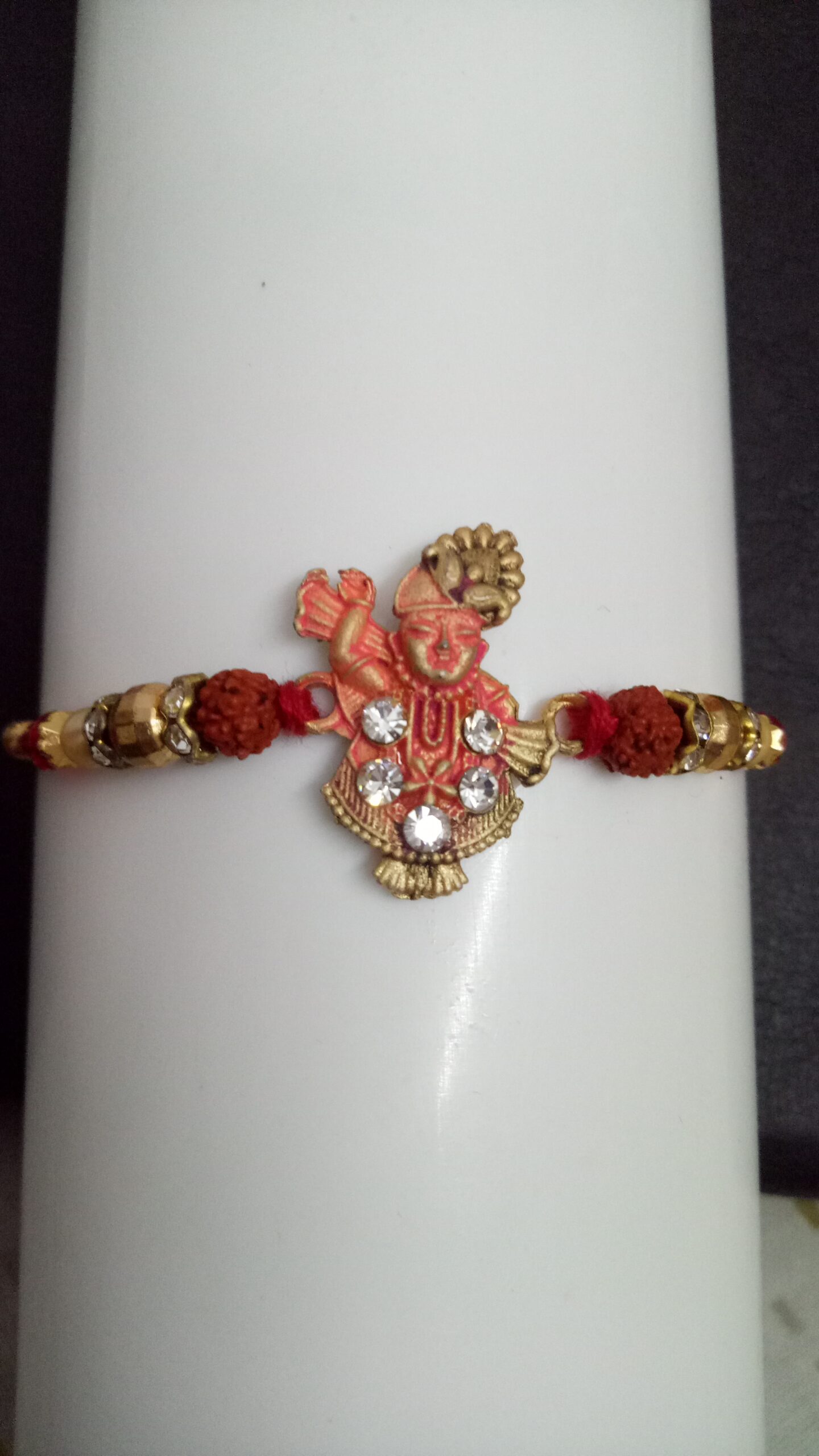 Krishna Rakhi with Rudraksh & Beads