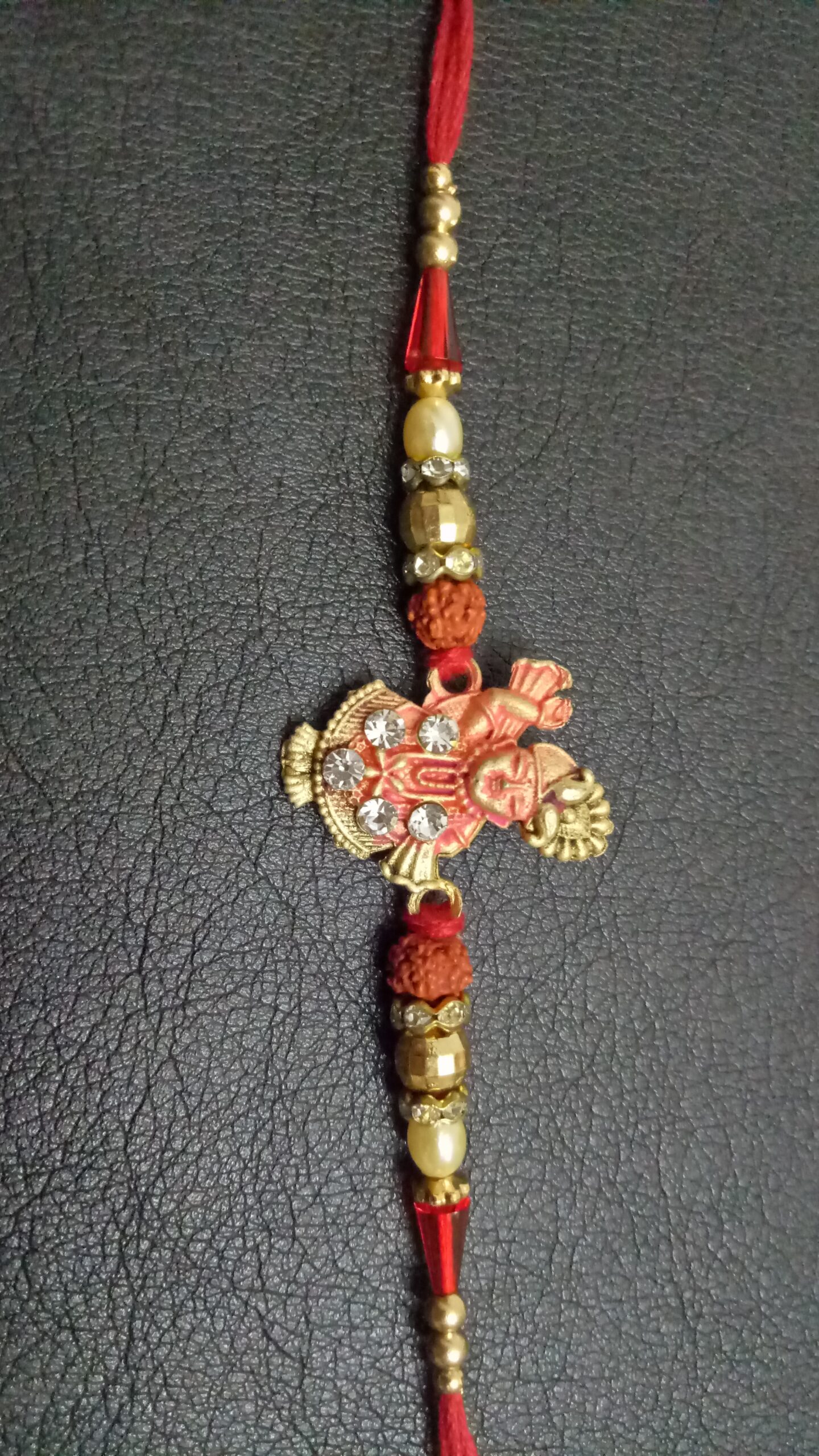 Krishna Rakhi with Rudraksh & Beads - Image 2