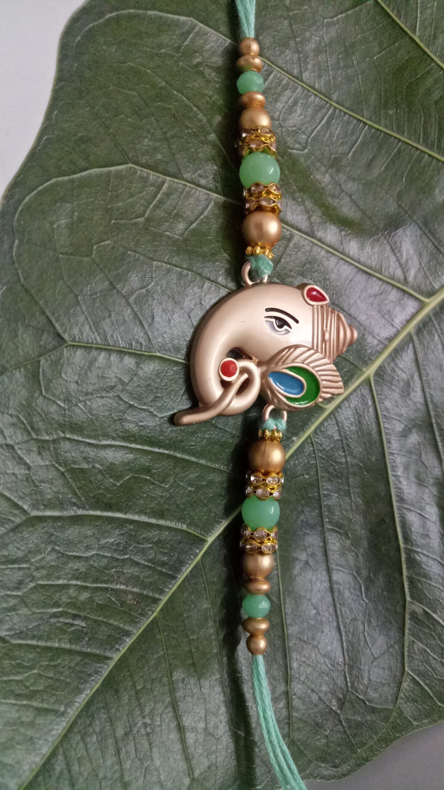 Ganesha Rakhi with Beads - Image 2