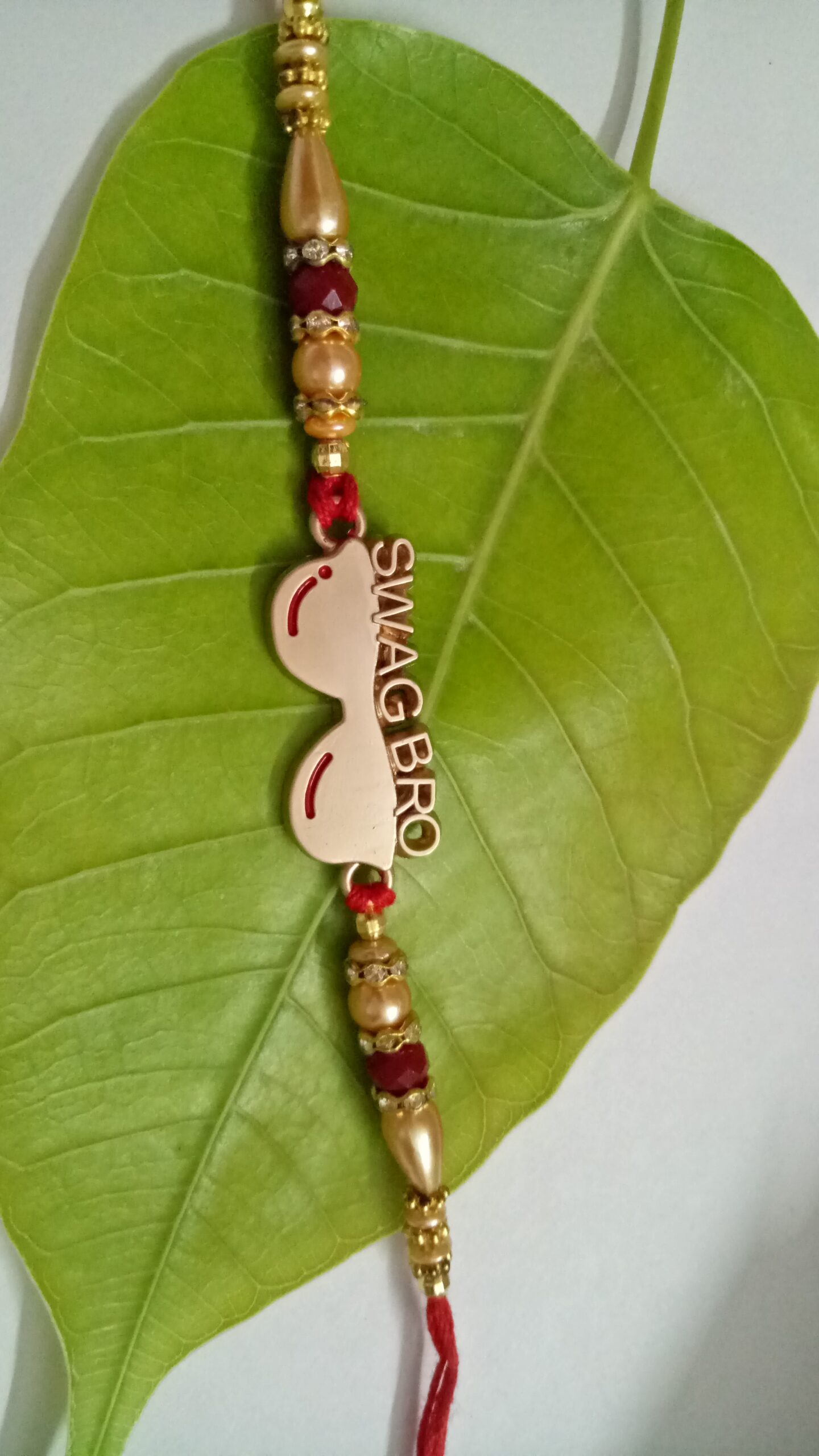 Swag Bro Fancy Rakhi with Roli, chandan, rice & Misri - Image 3