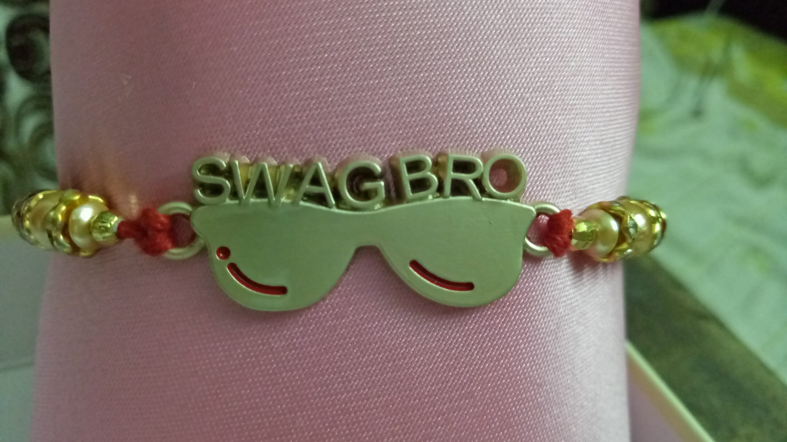 Swag Bro Fancy Rakhi with Roli, chandan, rice & Misri - Image 4